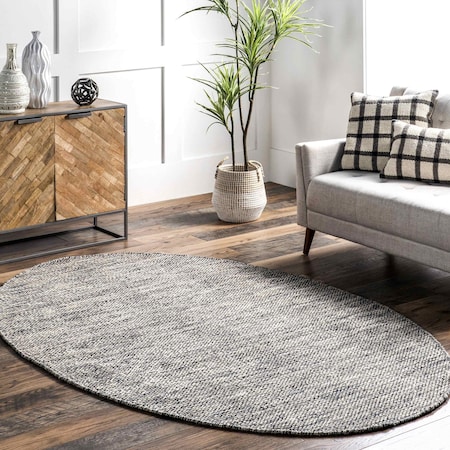 Nuloom Alessi Solid Farmhouse Cotton Area Rug 5ft x 8ft JASG01C-O508